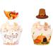 48 Pieces Thanksgiving Cupcake Toppers Cupcake Wrappers Kit Pumpkin Fall Cake Toppers for Harvest Day Autumn Cake Decoration(4 Style) - Buy Online on GoSupps.com
