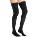 Women's Ultrasheer 30-40 mmHg Thigh High Support Socks | Extra Firm | Lace Silicone Top Band | Medium Size | Suntan Color | International Shipping - Buy Online on GoSupps.com