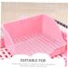 HAPINARY Box Rabbit Potty Bunny Litter Cat Litter Pan Hamster Toilet Corner Pet Litter Pan Plastic 28x23cm Pink - Buy Online on GoSupps.com
