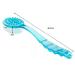 Blue Plastic Bath Brush with Long Handle - Exfoliating Back, Body, and Feet Scrubber - Buy Online on GoSupps.com