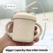 Silicone Baby Straw Cup 6.7 oz with Lid and Handle - Almonds White | Transition Cup for Infant Toddler with 2 Straws - Buy Online on GoSupps.com