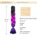 Gairyan Jumbo Braids Extensions - 100g Ombre Synthetic Braiding Hair (60cm) for Box Crochet Braids - Black Fuchsia & Blue Purple - International Shipping Available - Buy Online on GoSupps.com