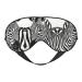 Zebra Print Print Unisex Sleep Mask Double-Sided Eye Mask Ideal for Sound Sleep and Skin Care Black