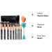 Nevsetpo Marble Makeup Brushes Set - 10+2pcs Synthetic Foundation Eyeshadow Contour Brushes for Girls in Marble Black - Buy Online on GoSupps.com