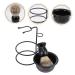 Minkissy Beard Set - Metal Shaving Rack Bowl & Brushes for Men | Premium Stainless Steel - 11.5x8.5cm Black - Ideal for Grooming - Buy Online on GoSupps.com