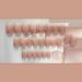 Glossy Nude Pink Short Round Press on Nails with Rhinestone Designs - Women & Girls - Buy Online on GoSupps.com