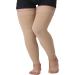 TOFLY Thigh High Compression Stockings Opaque 1 Pair 20-30 mmHg Firm Support with Silicone Band 3XL Beige - Buy Online on GoSupps.com