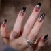 Press on Nails Long Fake Nails 24Pcs Shiny Black False fingernail with Self-Adhesive Jelly Nail Glue Tabs Press On False Nails - Buy Online on GoSupps.com