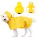 LUZGAT Dog Raincoat for Medium Dogs, Dog Rain Jacket with Clear Hooded, Waterproof Dog Rain Coat with Adjustable Belly Strap, Dogs Safety Vest for Outdoor Adventures Walking(Yellow,L) Medium Yellow