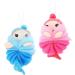 Angoily 4 Pcs Cartoon Bath Ball Sponge Set for Kids | Mesh Shower Scrubber & Loofah Cushion | Ideal Bathing Accessories for Children - Buy Online on GoSupps.com