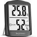 Thermometer Hygrometer Inside Hoyiours Digital Thermo-Hygrometer with a large LCD screen smiley indicator 3s fast refresh mini humidity monitor for office school hotel greenhouse black*1