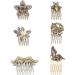 Niaciswe Hair Comb Clips Metal Hairpiece Pins Set of 6 with Rhinestone Teeth Vintage Hair Side Combs for Women - Buy Online on GoSupps.com
