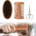 Beard Kit - 3-Piece Wooden Comb & Growth Set for Men | Premium Beard Care Essentials - Buy Online on GoSupps.com