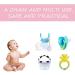 Greattangle Silicone Baby Pacifier & Bite Ring | Quality Toddler Feeding Nipple with Anti-Drop Chain - Blue - Buy Online on GoSupps.com
