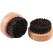 Beavorty 3-Pack Portable Beard Brushes & Round Hairbrush for Men | Soft Travel Hairbrush for Dense Beards | Brown & Black 5.8x5.8x5.4cm - Buy Online on GoSupps.com