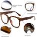 JIM HALO Blue Light Blocking Glasses for Women | Oversized Square Tortoise Computer Glasses with Metal Temples - Buy Online on GoSupps.com
