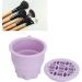 Portable Makeup Brush Cleaning Bowl - Effective Folding Storage Cleaner Cup for Home in Violet - Buy Online on GoSupps.com