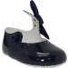 Baby Girls Navy Pram Shoes with Bow Detail | Soft Sole | Made in Britain | 3 UK Child Size - Buy Online on GoSupps.com