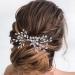 Fairvir Bridal Wedding Hair Comb Silver Sparkly Rhinestones Side Comb Bride Hair Accessories for Women and Girls (Silver) - Buy Online on GoSupps.com
