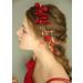 Buy Chargances Bridal Hair Band with Red Flower Design | Elegant Red Crystal & Pearl Hair Accessories for Weddings | Perfect Gift for Women & Girls - Buy Online on GoSupps.com