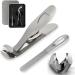 Thick Nail Clippers for Men Nail Clippers for Thick Toenails Large Stainless Steel Nail Cutter Anti-Splash Fingernail Clippers Toenail Clippers with Wide Jaws for Men Silver Gray Suit - Buy Online on GoSupps.com