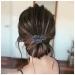 Yheakne Rhinestone Wedding Hair Clip Barrette Blue Crystal Hair Barrette Shine Bride Headpieces Decorative Headwear Sapphire Crystal Hair Clip Bridal Hair Accessories for Women and Girls (Blue B)