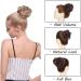 Updo Ponytail Hair Extensions Natural Black & Dark Auburn | Messy Hair Scrunchies Hair Bun Extensions for Women | Curly Wavy Hairpieces | Hair Accessories 25g - Buy Online on GoSupps.com