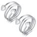 Cigmag 2PCs lymphatic drainage magnetic for women women finger ultra -high magnets 99% pure copper adjustable with gift box (silver love heart)