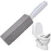 Toilet Pumice Stone with Handle - Pumice Stone Brush Toilet Bowl Clean Brush with Handle Powerfully Cleans Away Limescale Stain Hard Water Rings Calcium Buildup Iron Klufo - Buy Online on GoSupps.com