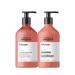 L'Oreal Professionnel Inforcer Strengthening Shampoo & Conditioner Set | Protects Prevents Breakage & Adds Softness | For Weak Fragile & Damaged Hair Types | With Biotin | 16.9 Fl. Oz