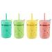 Pandaear 4 pieces of drinking cup children with straw drinking clerk from 6 months toddler glass cup Mason Jar Cup 8.45 Unzen children's cup baby Sippy Cup