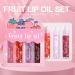 Alisesun 4 Pcs Fruit Roll-on Lip Gloss Set - Clear Jelly Liquid Lipstick for Plump, Hydrated Lips - Non-Sticky, Moisturizing Formula - Great Gift for Women and Girls - Buy Online on GoSupps.com