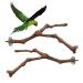 Ockyunoo 2 pieces of natural bird cage platform bird made of natural wood bird stick bird nature birds bird seat rods bubble rods for birds for nymphensing parasols aras