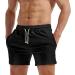 AIMPACT Mens 5 Inch Cotton Sweat Shorts with Pockets in Black - Size Medium | Perfect for Fitness & Running - Buy Online on GoSupps.com