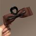 French Brown Bow Hair Claw Clip Bowknot Hair Barrette Large Hair Clip Bow Hair Dress Up Hair Pins Party Christmas Valentine's Day Hair Accessories - Buy Online on GoSupps.com