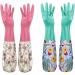 SEPTAM Cleaning Gloves Colored Latex Lengthened Household Gloves For Washing Dishes And Clothes Durable And Special For Cleaning - Buy Online on GoSupps.com