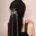 Wiwpar Butterfly Clips - Shiny Long Tassel Chain Hair Clip for Women Girls | Decorative Hair Barrettes for Bride Wedding Party - Silver - Buy Online on GoSupps.com