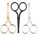 WLLHYF 3 Packs Nose Hair Scissors Rounded Tip Eyebrow Mustache Ear Hair Grooming Trimming Stainless Steel Professional Small Beard Nail Cuticle Eyelashes Beauty Scissors for Men Women Black/Silver/Rosegold - Buy Online on GoSupps.com