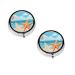 (Seashells Sand) Round Pill Box 3 Compartment Pill Box Mini Decorative Pocket Purse Portable Travel Medicine Tablet Vitamin Holder Organizer Pill Case