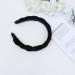 Wide Headband Fashion Suede Braid Headband Handmade Cloth Twist Hairbands for Women Girls (Black) - Buy Online on GoSupps.com