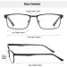 Amcedar 5-Pack Reading Glasses Men Metal Frame Rectangle Style Stainless Steel Material Spring Hinges Includes Computer Readers +3.00 +3.00 Magnification (Pack of 5) 5 Pairs Mix - Buy Online on GoSupps.com