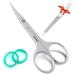 Nail Scissors Daimond Grain Nail File Curved Blade Professional Stainless Steel Toenail Manicure Pedicure Eyebrows Nose Beard Mustache Grooming Cuticle Scissors