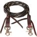 Mustang Flat Waxed Roping Rein in Black/Tan - High-Quality Horse Riding Gear - Buy Online on GoSupps.com