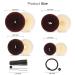 8pcs Hair Donut Bun Maker Set - FANDAMEI Dark Brown & Beige Bun Makers with Hair Elastic Bands and Pins - Buy Online on GoSupps.com