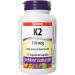 Webber Naturals Vitamin K2 120 mcg 75 Capsules MK-7 Formula Helps Support Bones Vegan