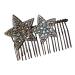 Hair Comb Clips - Shape Hair Finishing Fixer Comb | ABS Upside-Down Comb Hairpin Pentagram Hairpin Hair Finishing Fixer Comb Bridal Hair Pins Hair Accessories For Girls Women