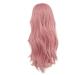Buy 55 cm Pink Curly Wig | Synthetic Wavy Women s Wig for Parties | Curly Pink Wig with Middle Parting (1 Pack) - Buy Online on GoSupps.com