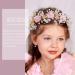IYOU Flower Communion Headpiece Pink Floral Princess Headbands Pearl Butterfly Birthday Wedding Hair Accessories for Girls - Buy Online on GoSupps.com