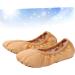 AMOSFUN Foldable Ballet Shoes for Travel & Yoga | Stretch Slipper Flat Shoes for Kids | Brown 33 - Perfect for Ballet Training & Exercises - Buy Online on GoSupps.com