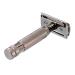 perfk Men's Double Edge Safety Manual Heavy Duty Non-Slip Handle Vintage Zinc Alloy Wet Shaving for Salon